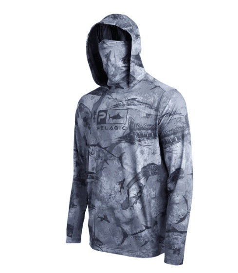 Fishing Shirt With Hood And Mask For Sun Protection
