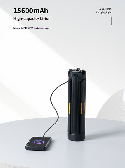 Black Outdoor Telescopic Camping Light