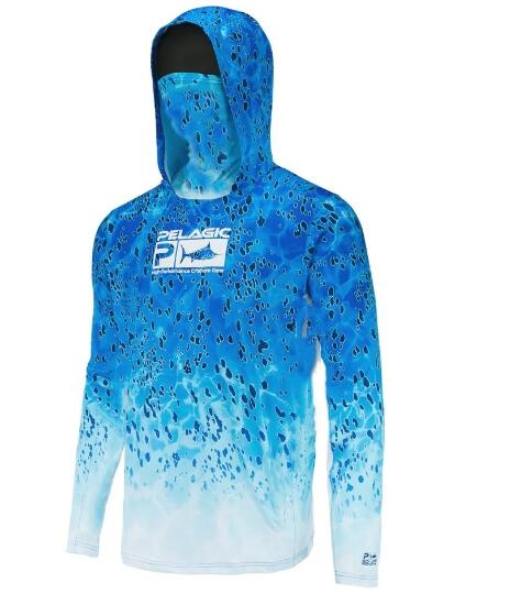 Fishing Shirt With Hood And Mask For Sun Protection