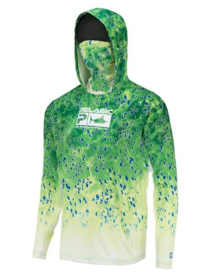 Fishing Shirt With Hood And Mask For Sun Protection